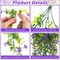6 Pcs Ferns Artificial Hanging Plants Vine Hanging Fake Plants Faux Ferns Indoor Outdoor Ivy Wall Decor Greenery Vine with Flower for Room Wedding Fall Decoration(Purple)